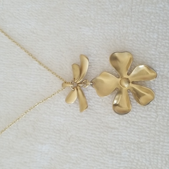 New Lucky Brand Drop Floral Necklace - Picture 4 of 7